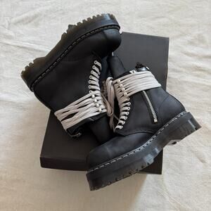 Rick Owens Dr Martens 1460 DRKSHDW Quad Sole Steel Toe Boot Size 10 Men's NEW